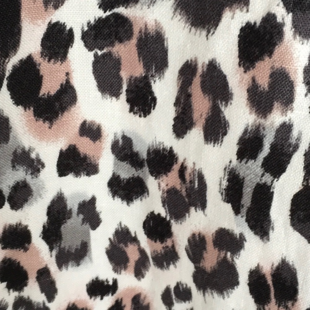 EUC Joie Lined Linen Leopard Coat - Picture 3 of 6